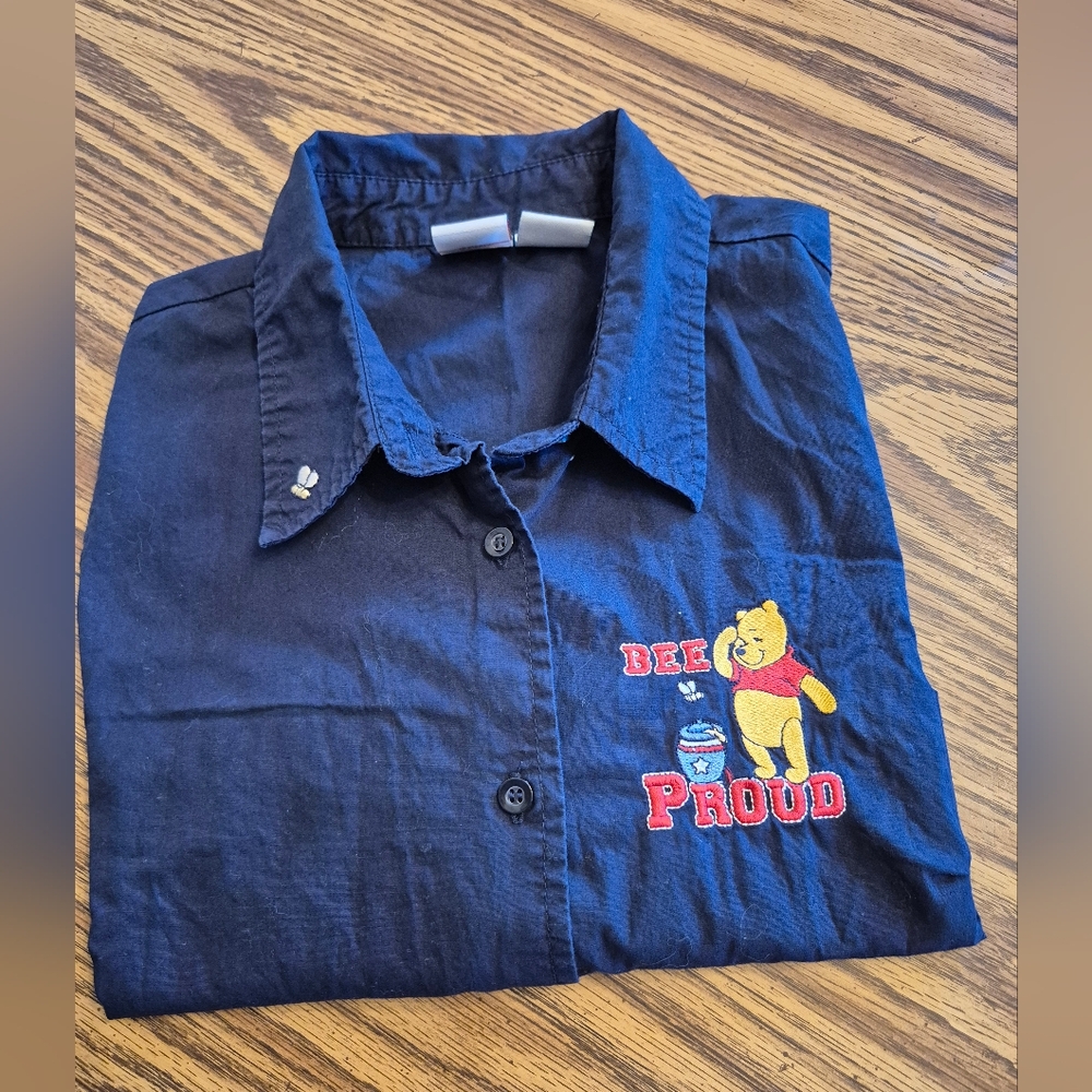 Disney Navy Blue Pooh Shirt XL